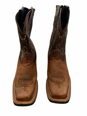 Kids Two-Tone Brown Western Cowboy Boots